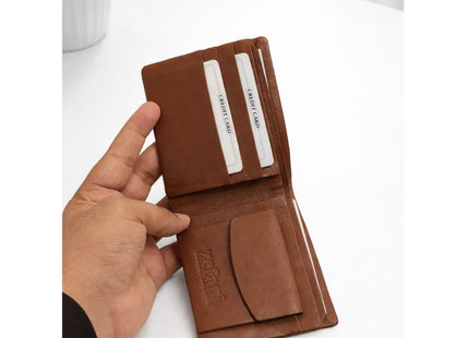 Zefani Heritage Weave Genuine Leather Bi-Fold Wallet