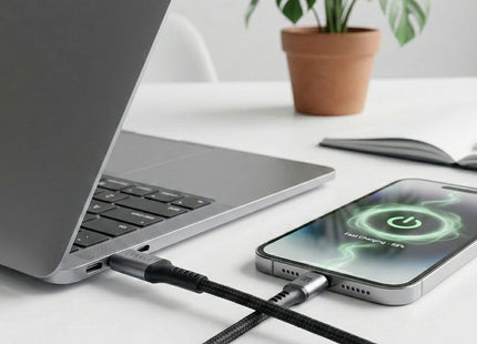 Levelo OTTO USB-C to Lightning Saffiano Leather Cable