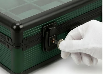 Aluminum Watch Storage Organizer Case – 12 Slots Luxury Watch Box