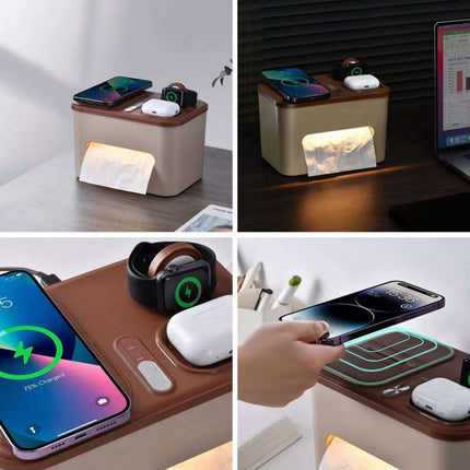 Tissue Holder with 3 in 1 Fast Charging Station