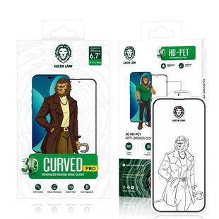 Green Lion 3D Curved Tempered Glass for iPhone 14 Pro Max - Clear