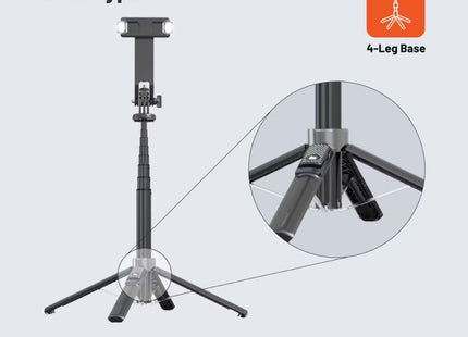 Porodo Dual Lighting Selfie Stick Remote Shutter