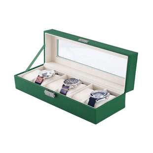 Green Lion Classic Watch Box 6 slots with Glass