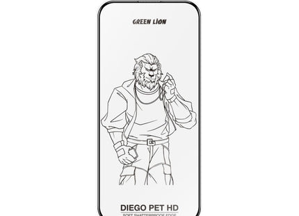 Green Lion Diego Pet Privacy Glass for iPhone 16 Pro Max
