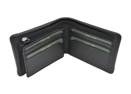 Black Buffalo Premium Genuine Leather Bi-Fold Wallet