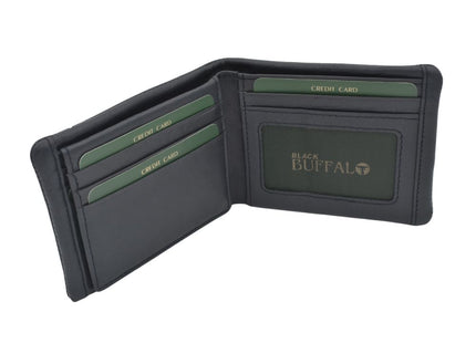 Black Buffalo Premium Leather Bi-fold Wallet
