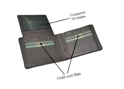 Bi-fold leather wallet