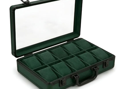 Aluminum Watch Storage Organizer Case – 12 Slots Luxury Watch Box