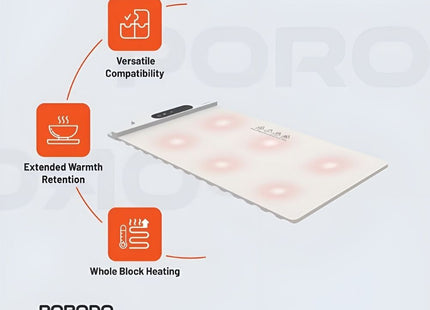 Porodo Lifestyle Flectric Warming Table Mat - White