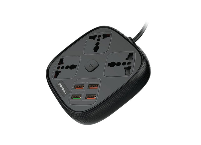 Porodo Multi-function Power Hub + triple AC Power Sockets