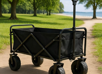 Folding Wagon Portable Outdoor Camping Cart - Black