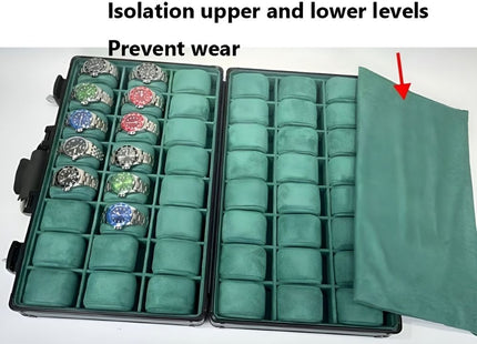 48 Slots Aluminum Watch Storage Case
