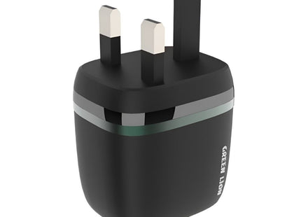 Green Lion Dual USB 12W Wall Charger With USB-A To Lightning Cable UK