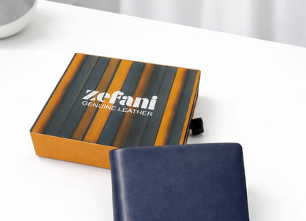 ZEFANI Premium Genuine Leather Bi-Fold Wallet for Men