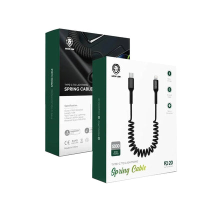 Green Lion Spring Cable (1.5m)- Black