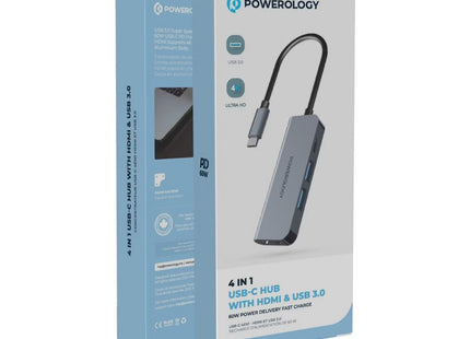 Powerology 4-in-1 USB-C Hub