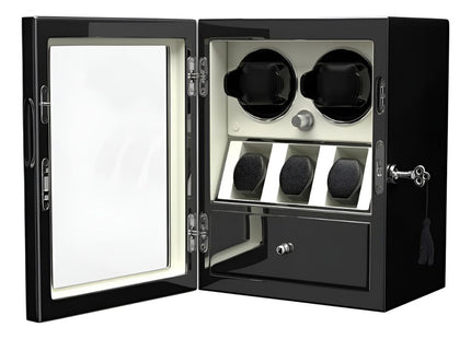 3-in-1 Watch Winder, Watch Box & Jewelry Organizer - YR22C-023