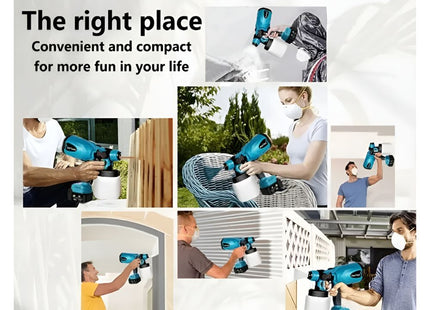 Cordless Portable HVLP Paint Spray Gun 48V