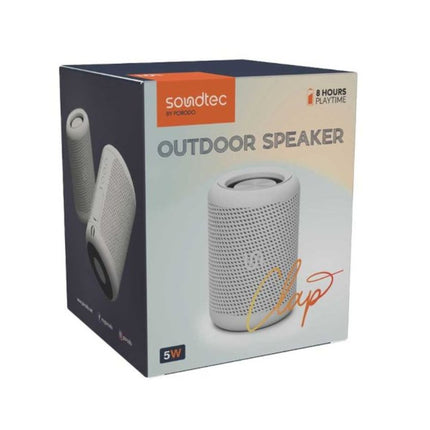 Porodo Soundtec Waterproof IP65 Portable Bluetooth Speaker - Grey