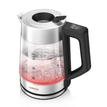 LePresso Multi-Temperature Illuminated Glass Kettle - Black