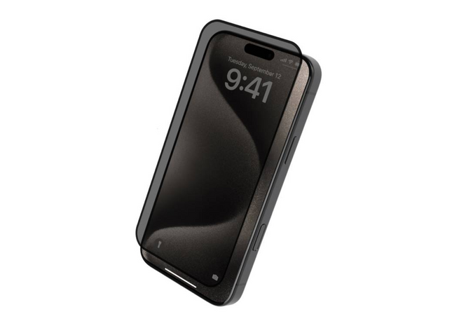 Levelo 3D Resin Glue High Silicone Aluminum Glass Privacy Screen Protector For Iphone 16 Plus