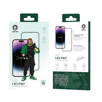 Green Lion 3D HD-PET Screen Protector for iPhone 15 Pro - Clear