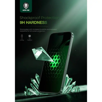 Green Lion 3D Silicone Plus High Definition Edge Glass for iPhone 16 Pro Max - Clear