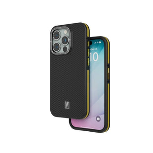 Levelo Ox Carbon Case For iPhone 15 Pro - Yellow