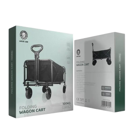 Green Lion Folding Wagon Cart - Heavy-Duty, Durable, and Compact Carrying Solution