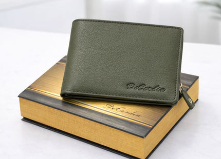 DeCardin Premium Zipper Bi-Fold Leather Wallet for Men