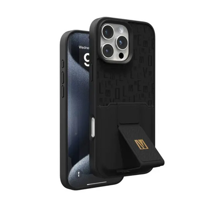 Levelo Morphix Gripstand Case with Cardholder for iPhone 16 Pro