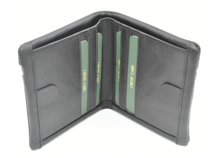 Black Buffalo Premium Leather Card Holder Wallet