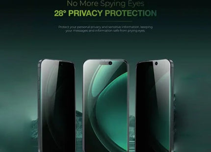 Green Lion 9H Steve Matte Privacy Glass Protector for iPhone 16 Pro Max - Black