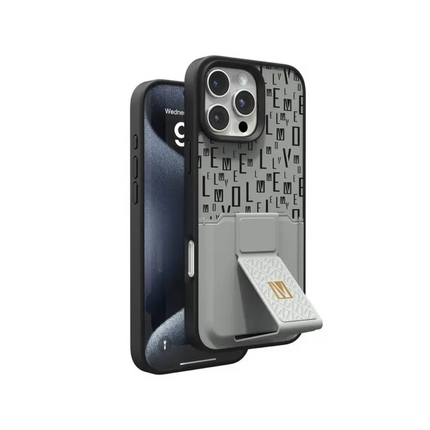 Levelo Morphix Gripstand Case with Cardholder for iPhone 16 Pro