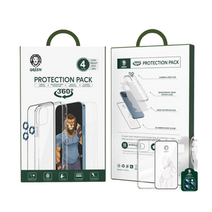 Green Lion 4 in 1 360° Protection Pack for iPhone 12 / 12 Pro ( 6.1" )