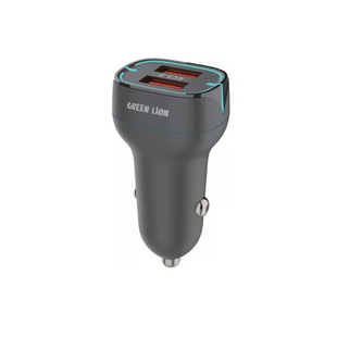 Green Lion Dual Port QC3.0 Car Charger with USB-A to Micro Cable
