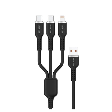 Green Lion 3in1 USB-A to USB-Cx2 & Lightning Silicone Cable 60W 1.2M