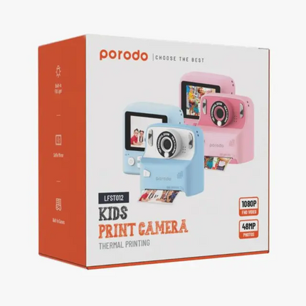 Porodo Lifestyle Kids Print Camera 1000mAh