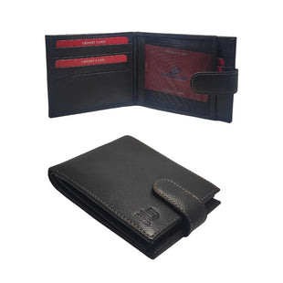 Leather Bifold Wallet with Zipper Pocket