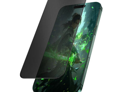 Green Lion 9H Steve Matte Privacy Glass Protector for iPhone 16 Pro Max - Black