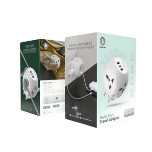 Green Lion Multi Port Travel Adapter - White