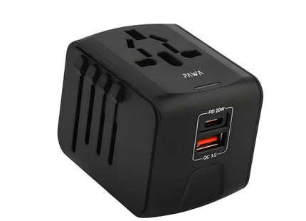 PAWA Universal Travel Adapter with PD 20W + QC - Black