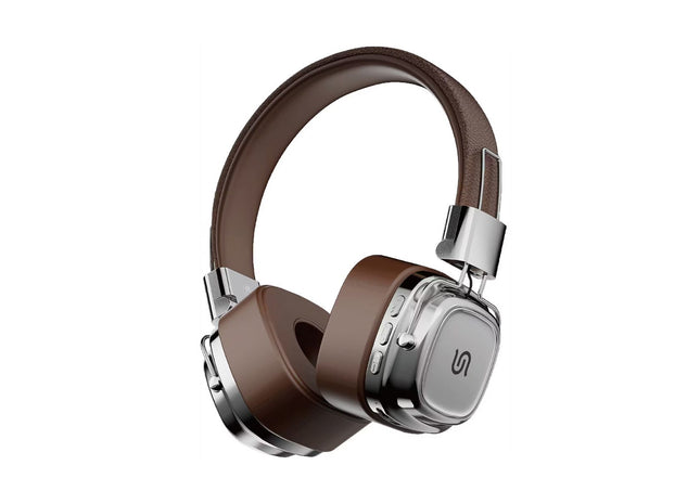 Porodo Soundtec Vintage Wireless ENC Headphones – Brown/Silver
