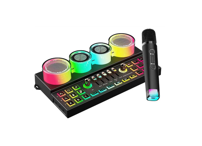 Porodo Soundtec Multi-Platform Audio Mixer and Speaker