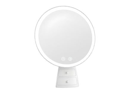 Porodo LED Makeup Mirror with 2xDrawer 2000 mAh - White / Rose Gold