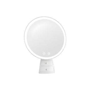 Porodo LED Makeup Mirror with 2xDrawer 2000 mAh - White / Rose Gold