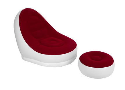 Portable Inflatable Lounger & Footstool with Air Pump