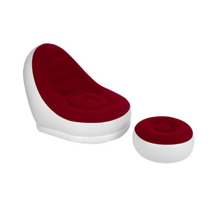 Portable Inflatable Lounger & Footstool with Air Pump