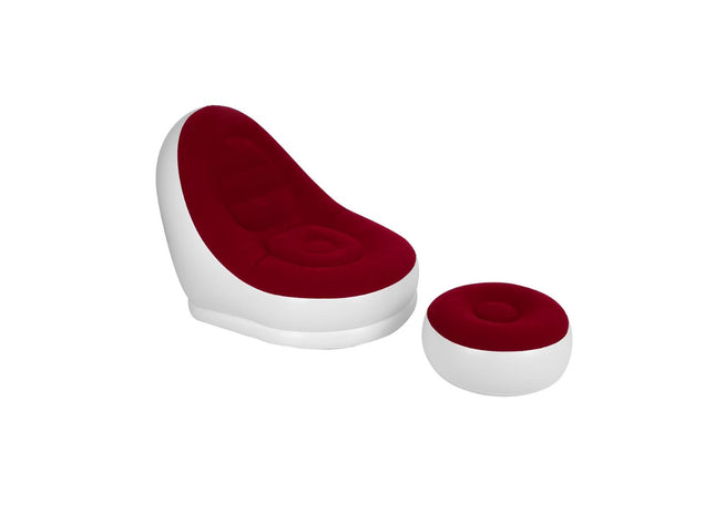 Portable Inflatable Lounger & Footstool with Air Pump