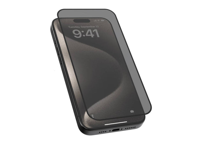 Levelo 2.5D Silk Print Silicone Edge Privacy Screen Protector For iPhone 16 Plus